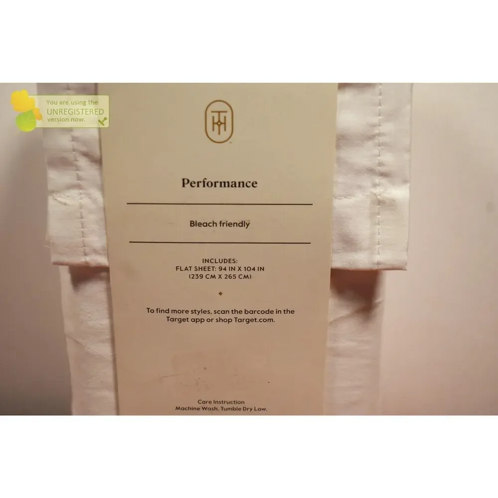 Threshold 400 Thread Count Performance Flat Sheet White Queen*